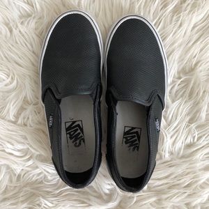 Vans Leather Slip-ons Size 6
